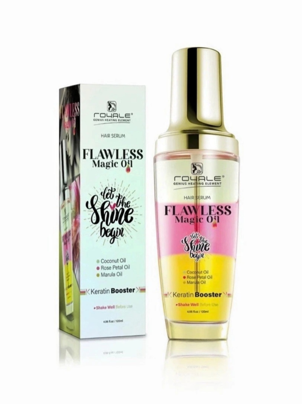 Fabulel Flawless Magic Oil Hair Oil Pink & Yellow NWT